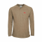 Lapco Flame-Resistant Raglan Sleeve Henley Tan T-Shirt